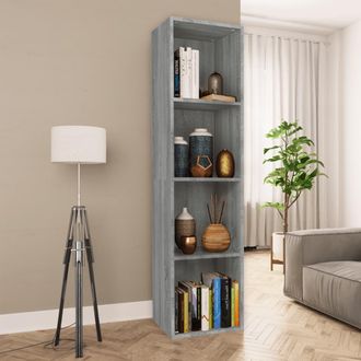 vidaXL Estanter&iacute;a/mueble De Tv Contrachapada Gris Sonoma 36x30x143 Cm Vidaxl