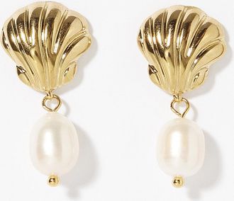 Simons Womens Pretty seashell earrings