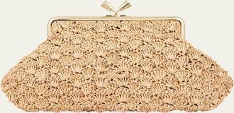 Anya Hindmarch Maud Large Straw Clutch Bag