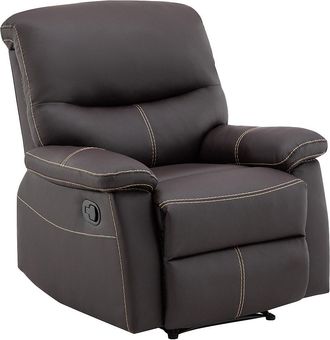 Vente-Unique Sill&oacute;n relax de piel sint&eacute;tica marr&oacute;n CANBY