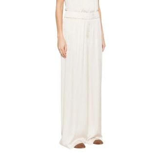 PESERICO Peserico, Wide Trousers, female, White, Size: S Wide Leg Culottes