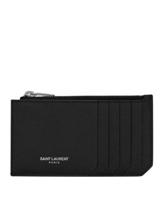 Saint Laurent PARIS FRAGMENTS CARD HOLDER WITH ZIP - Saint Laurent - Man