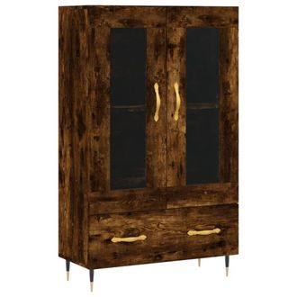 Berkfield Home Highboard Smoked Oak 69.5x31x115 cm Engineered Wood in Brown