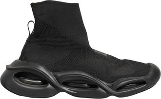 Dolce & Gabbana Slip On Wave Socks Sneakers - Heren - Sneakers - Zwart - 44 EU - Polyester - Schoenen