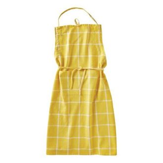 Tag Classic Check Slub Bib Apron Large Pocket Waist Tie Yellow at Nordstrom