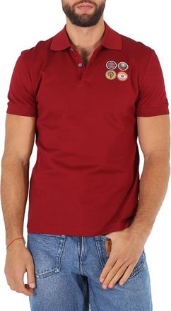 Roberto Cavalli Mens Carmine Lucky Symbol Embroidered Polo Shirt, Size Medium