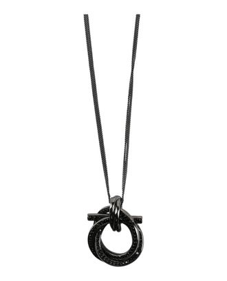 Ferragamo Gancini Crystal-Embellished Pendant Necklace