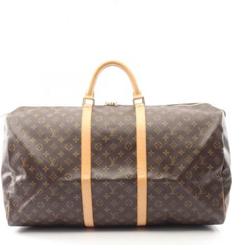 Louis Vuitton Brown Coated Canvas Leather Monogram Boston Bag (Pre-Owned)