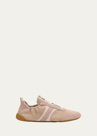 Chlo&eacute; Kick Suede Low-Top Sneakers