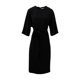 Brand Unique Midi-jurk met ronde hals - Dames - Casual kleedjes - Zwart - XS - Kleedjes