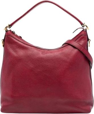 Gucci Pre-owned Miss GG Schoudertas - Dames - Vintage Schoudertas - Rood - ONE Size - Leer - Vintage