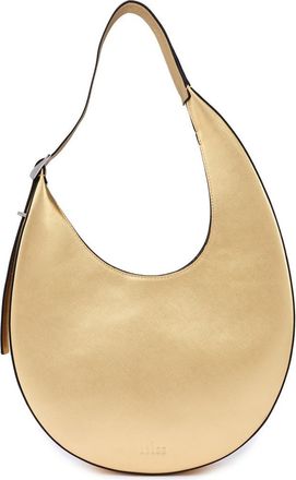 Behno Medium Ina Metallic Leather Crescent Shoulder Bag in Gold at Nordstrom