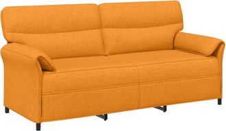 vidaXL Sof&aacute; De 3 Plazas 3 Plaza Amarillo Oscuro 198 X 83 X 95 Cm Tela Vidaxl