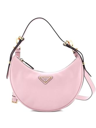 Prada Arque Half Moon Leather Small hobo bag - Pink