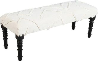 LR Home Lr Home Modern Striped Handmade Accent Bench