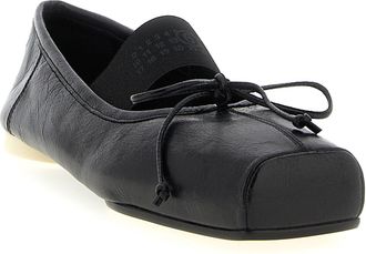 Maison Margiela Womens Black Calfskin Ballet Flats