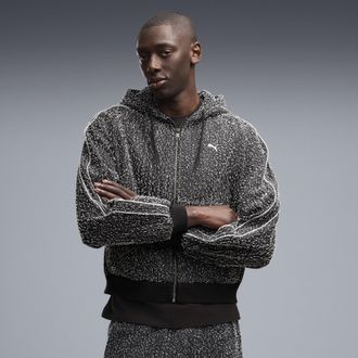 Puma Giacca sportiva con cappuccio T7 da uomo, Abbigliamento, Grigio, XXL