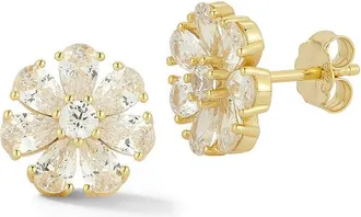 Glaze Jewelry 14K Over Silver Cz Earrings