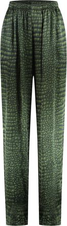 Balenciaga Printed Silk Pajama Pants