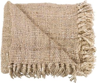 Bazar Bizar Manta de algod&oacute;n en beige 130x170x3,5 cm