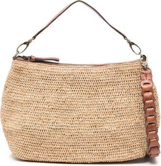 Ibeliv MIHAJA raffia shoulder bag - Neutrals
