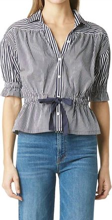 Tart Collections Ellie Stripe Top In Poplin Stripe