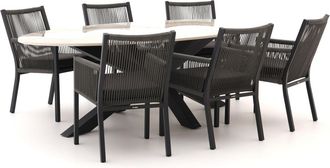 Manifesto Furniture Manifesto Rivola/Induno Ellips 240cm dining tuinset 7-delig