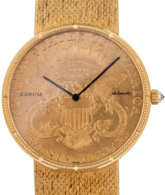 Corum Pre-owned Corum Corum Coin Gold-tone Dial Ladies Watch 58.145.56