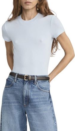 Frame Denim The Rib Baby T-Shirt in Sky Blue at Nordstrom, Size X-Small