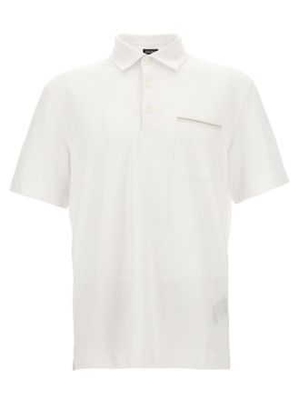 Ermenegildo Zegna White Shirt Collar Polo