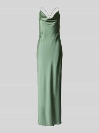 Unique Regular Fit Abendkleid mit R&uuml;ckenausschnitt in Schilf, Gr&ouml;&szlig;e 32