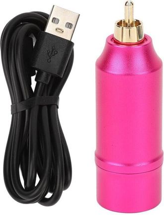 OEM Fuente De Alimentaci&oacute;n Inal&aacute;mbrica Para M&aacute;quina De Tatuar Con Bater&iacute;a De 1300 Mah, Pantalla Lcd E Interfaz Rca, Color Rojo/rosa