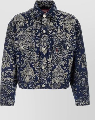 Junya Watanabe jacquard levi s collared jacket allover print
