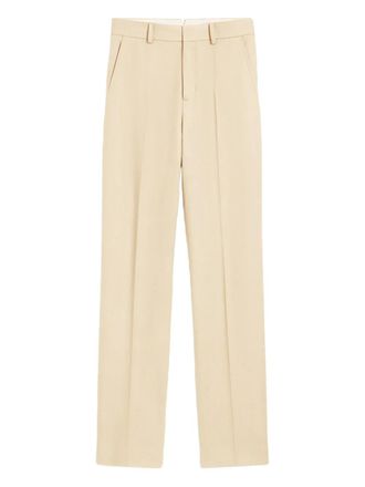 Ami Wollen broek met grote pasvorm - Beige