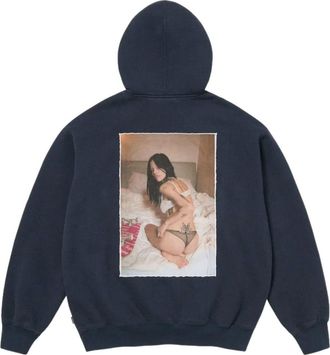 SUPREME x Larry Clark FW26 Zip Up Hooded Sweatshirt Navy SUP-FW26-050-NVY