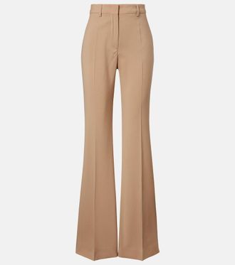Sportmax Virgin wool flared pants