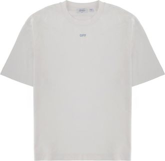 Off-white White Logo Crew Neck T-Shirt