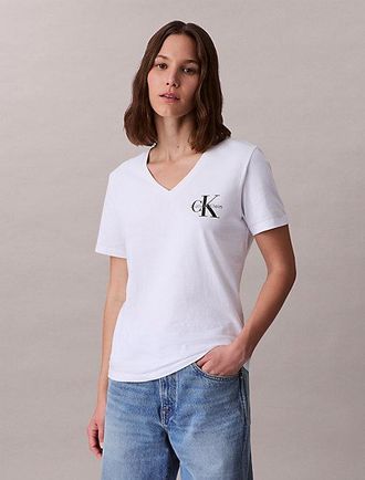 Calvin Klein Pack de 2 camisetas de cuello de pico con monologo