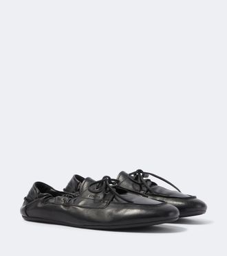 Prada Shuffle leather loafers