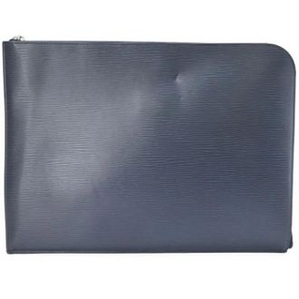 Louis Vuitton Pre-owned Epi Leather Pochette - Heren - Pre-owned - Blauw - Maat: ONE Size Leer