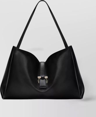 Ferragamo salvatore leather tote bag hardware strap texture