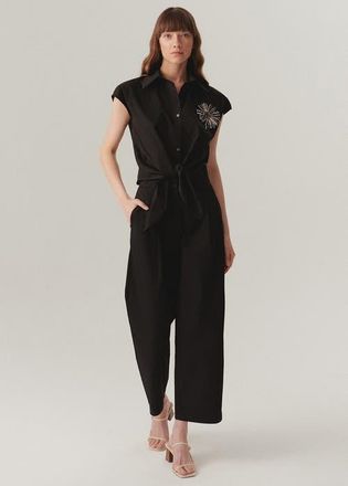 Exquise Elsie Polished Flowing Trousers in Black at Nordstrom, Size X-Large