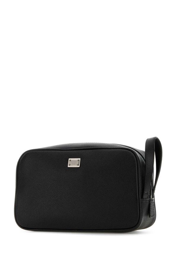 Vitello Leather Travel Wallet - Black
