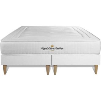 Royal Palace Bedding Royal Palace Bedding - Base Tapizada Blanco + Colch&oacute;n Con Espuma Viscoel&aacute;stica 2x80x200