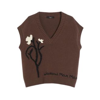 Max Mara Dames, Truien, Bruin, Maat: M Katoen