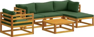 vidaXL Juego De Sof&aacute; 6 Uds. Natural Madera De Acacia S&oacute;lida Vidaxl
