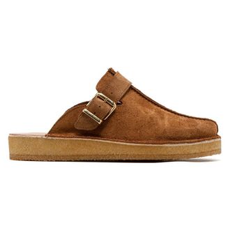 Clarks Trek Mule Suede Womens Clogs Shoes - Caramel - Size:UK 7.5