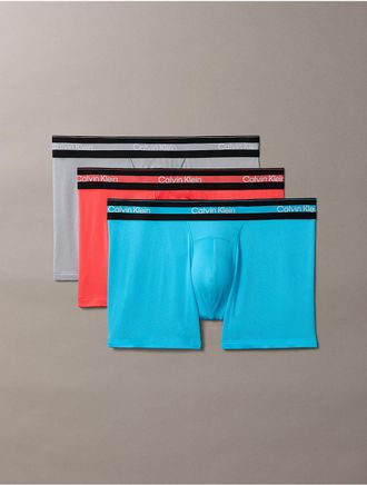 Calvin Klein Mens Icon Active Mesh 3-Pack Trunk - Multi - XL