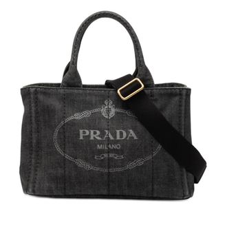 Prada Pre-owned Prada Small Denim Canapa Logo Satchel Unisex ARPWUAVWKC862999