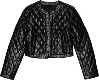 R13 Leren jack - Zwart